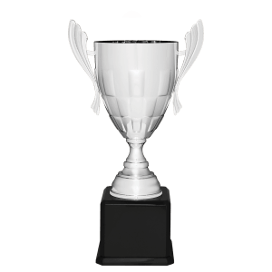 Metal Cup Trophy on Piano Finish Base - Custom Engraved Trophy