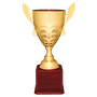 Metal Cup Trophy on Rosewood Piano Finish Base - Custom Engraved Trophy