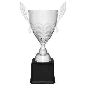 Metal Cup Trophy on Piano Finish Base - Custom Engraved Trophy