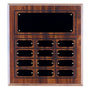 Cherry Finish Completed Perpetual Plaque with 12 Plates - Custom Engraved Plaque