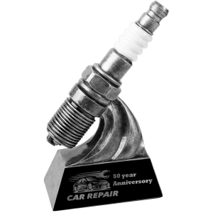 Spark Plug Resin Trophy - Custom Engraved Award