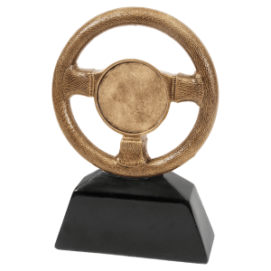 Steering Wheel Resin Trophy - Custom Engraved Award