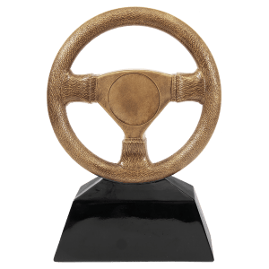 Steering Wheel Resin Trophy - Custom Engraved Award