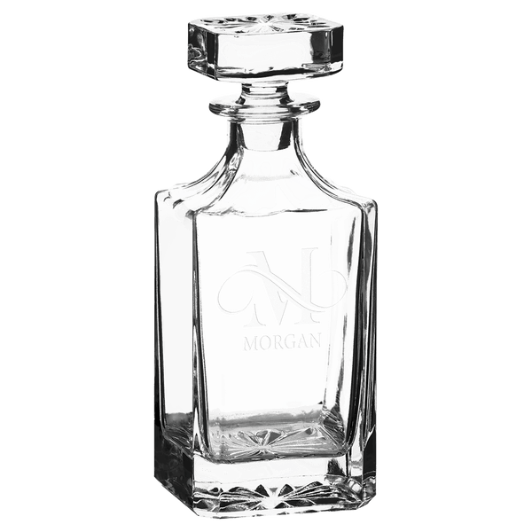 750ml Square Glass Decanter with Printed Gift Box