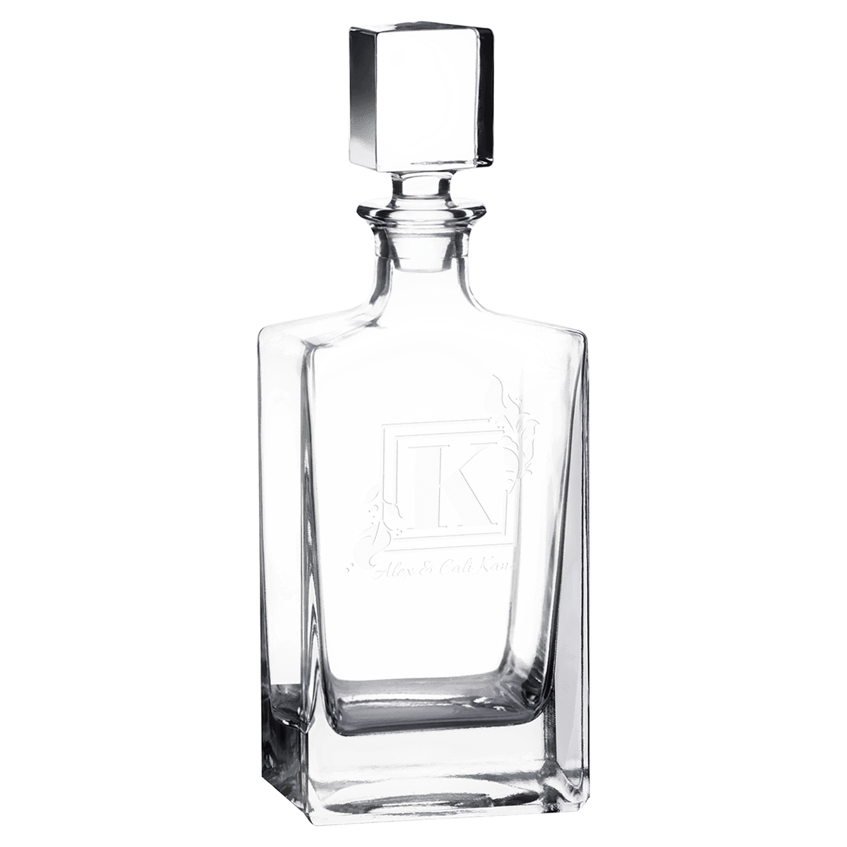 810ml Rectangle Glass Decanter with Printed Gift Box