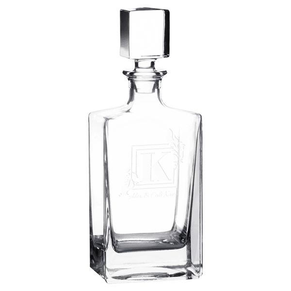 810ml Rectangle Glass Decanter with Printed Gift Box