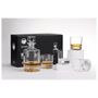 850ML Round Glass Decanter Set with 4 9oz. Rocks Glasses - Laser Engraved Premium Glass Award
