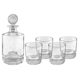 850ML Round Golf Glass Decanter with 4 9oz. Golf Rocks Glasses + - Laser Engraved Premium Glass Award
