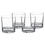9 oz. Round Rocks Glass (Same Glass as the DCS401 Decanter Set) Sold in  Sets of 4, 6 Sets Per Case (Comes in a Black Printed Gift Box)