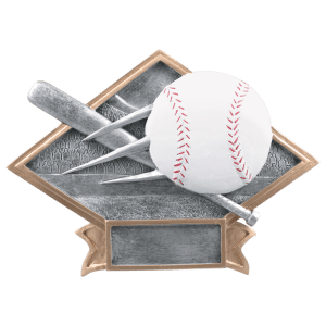 Baseball Diamond Plate Resin Trophy - Custom Engraved Award