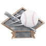 Baseball Diamond Plate Resin Trophy - Custom Engraved Award