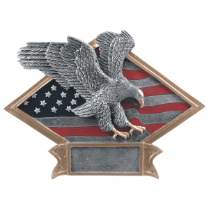 Eagle Diamond Plate Resin Trophy - Custom Engraved Award
