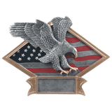 Eagle Diamond Plate Resin Trophy - Custom Engraved Award