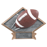 Football Diamond Plate Resin Trophy - Custom Engraved Award