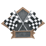 Racing Diamond Plate Resin Trophy - Custom Engraved Award