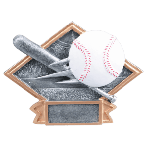 Baseball Diamond Plate Resin Trophy - Custom Engraved Award