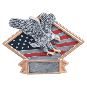 Eagle Diamond Plate Resin Trophy - Custom Engraved Award