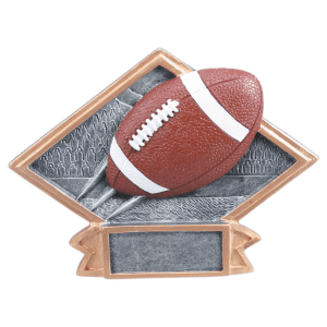 Football Diamond Plate Resin Trophy - Custom Engraved Award