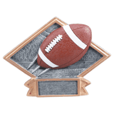 Football Diamond Plate Resin Trophy - Custom Engraved Award