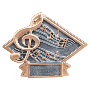 Music Diamond Plate Resin Trophy - Custom Engraved Award