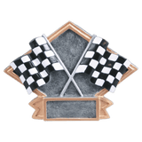 Racing Diamond Plate Resin Trophy - Custom Engraved Award