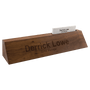 Genuine Walnut Desk Wedge with Card Holder - Laser Engraved Corporate Gift