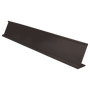 A Black 2" x 12" Aluminum Desk Holder Fits 1/16" Thick Plastic Insert