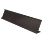 A Black 2" x 10" Aluminum Desk Holder Fits 1/8" Thick Plastic Insert