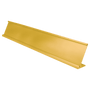 A Yellow Gold 2" x 12" Aluminum Desk Holder Fits 1/8" Thick Plastic Insert