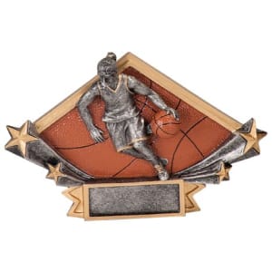 Diamond Star Resin Plate Trophy - Custom Engraved Award