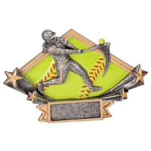 Diamond Star Resin Plate Trophy - Custom Engraved Award