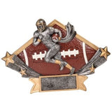 Football Diamond Star Resin Plate Trophy - Custom Engraved Award