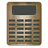 24 Genuine Walnut Completed Perpetual Plaque - Custom Engraved Plaque