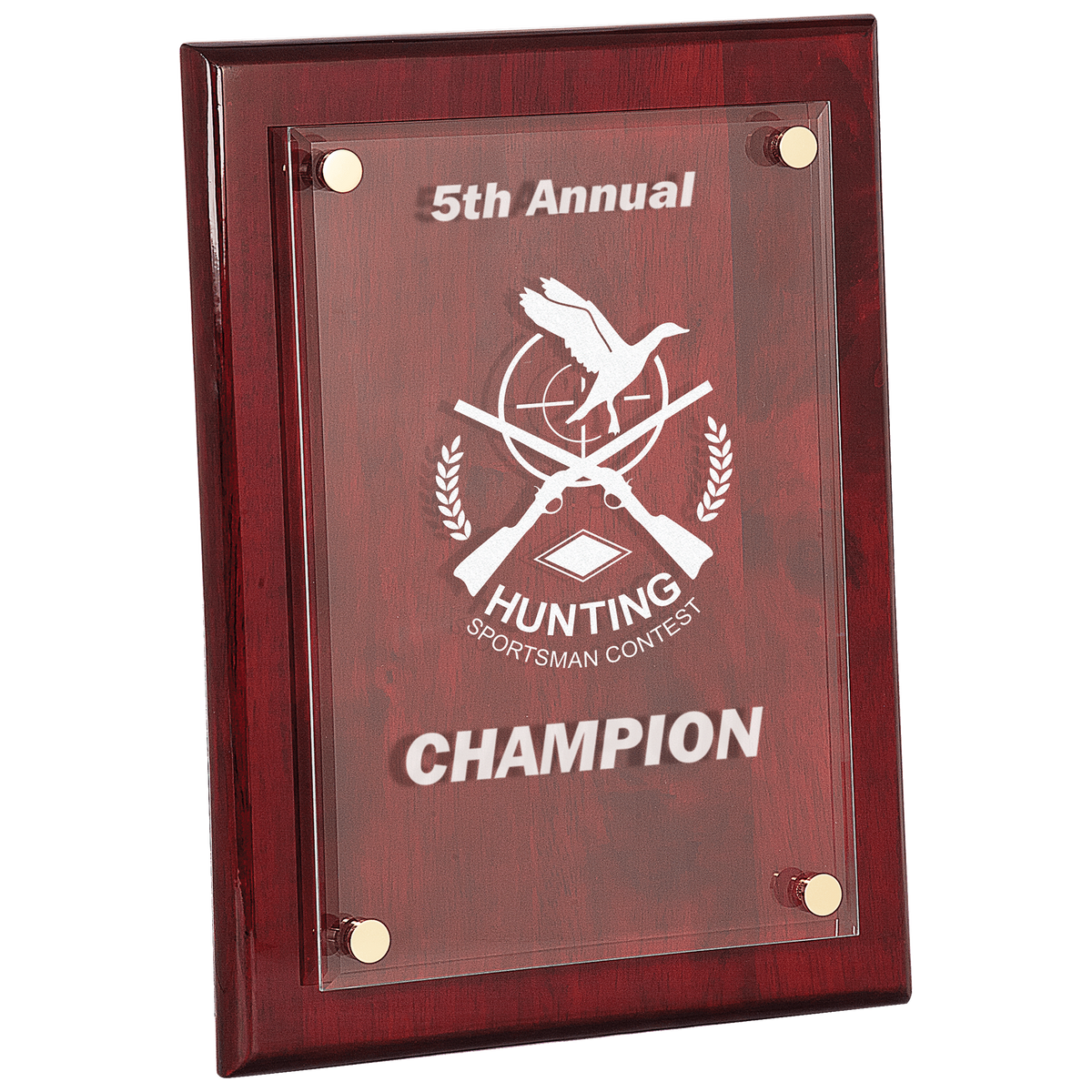 Custom Engraved Piano Finish Floating Acrylic Plaque - Premium Corporate Award - LyteWork
