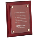 Custom Engraved Piano Finish Floating Acrylic Plaque - Premium Corporate Award - LyteWork
