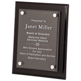Custom Engraved Piano Finish Floating Acrylic Plaque - Premium Corporate Award - LyteWork