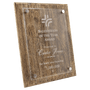 A 9" x 12" Barnwood Floating Acrylic Plaque
