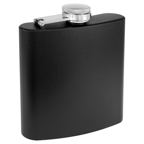 3 Oz Powder Coated Flask - Laser Engraved Drinkware