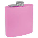 3 Oz Powder Coated Flask - Laser Engraved Drinkware