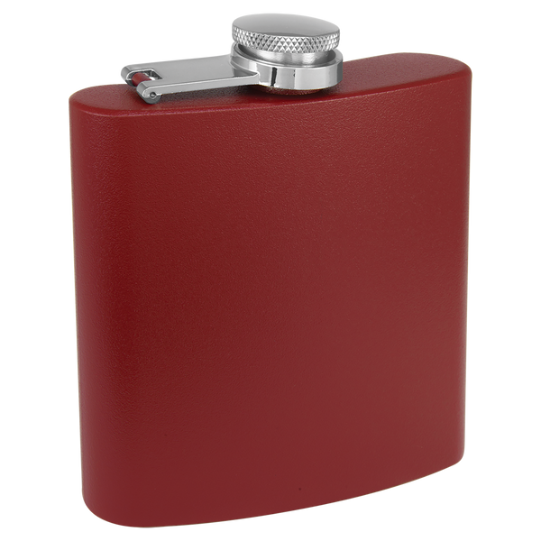 3 Oz Powder Coated Flask - Laser Engraved Drinkware