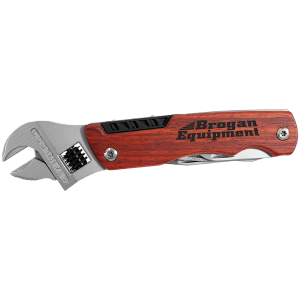 Wrench Multi-Tool with Wood Handle/Bag - Laser Engraved Gift
