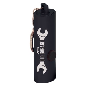 Black 3-LED Laserable Flashlight with Keychain - Laser Engraved Gift