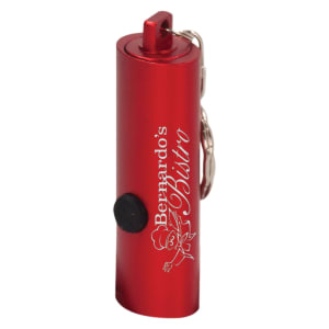 Red 3-LED Laserable Flashlight with Keychain - Laser Engraved Gift