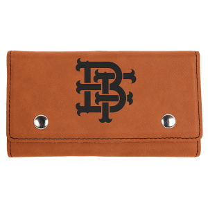 Rawhide with Black Engraving Card & Dice Set - Laser Engraved Leatherette