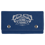 Blue with Silver Engraving Card & Dice Set - Laser Engraved Leatherette