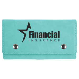 Teal with Black Engraving Card & Dice Set - Laser Engraved Leatherette