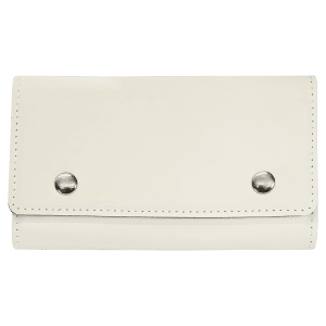 White with Black Engraving Card & Dice Set - Laser Engraved Leatherette