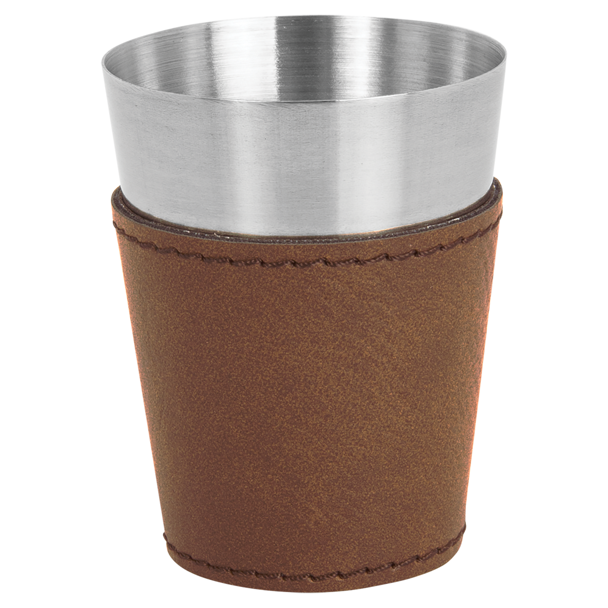 Dark Brown with Black Engraving 2 oz Shot Glass - Laser Engraved Premium Glass Award
