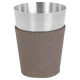 Gray with Black Engraving 2 oz Shot Glass - Laser Engraved Premium Glass Award