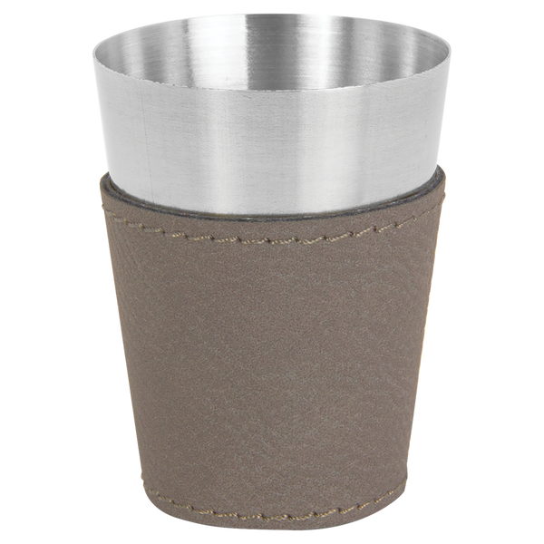Gray with Black Engraving 2 oz Shot Glass - Laser Engraved Premium Glass Award